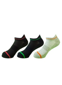 Buy Sam Socks Set Of 3 Ankle Nets Socks Men Black-Blue-Grey in Egypt
