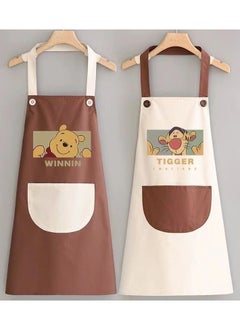 Buy Chef Apron for Women Men , Adjustable Kitchen Chef Apron，Restaurant Apron with Pocket for Cooking Baking Gardening (2pack) in UAE