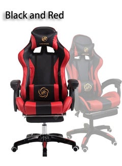 Buy Gaming Chair Office Chair High Back Computer Chair Leather Desk Chair Racing Executive Ergonomic Adjustable Swivel Task Chair with Headrest and Lumbar Support Red in Saudi Arabia