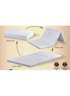 Buy Comfy Folding Classic & Portable White 180x 90x 7Cm American Satin Mattress in UAE