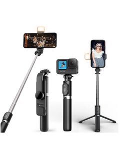 Buy Mobilife Selfie Stick with Light,Long Selfie Stick with Tripod Stand 104cm Plus,Bluetooth Mobile Selfie Stick for Mobile Phone, Makeup,Vlogging,Youtube,Live,Iphone/Mi/Vivo/Oppo/Samsung,Black in UAE