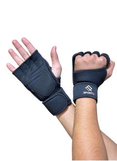 Buy SportQ Ultimate Gym Gloves with Wrist Wrap, Full Protection, Super Breathable Weight Lifting Workout Gloves Exercise Cross Training Cycling for Women and Men in Egypt