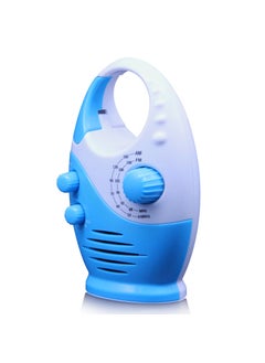 Buy Mini Portable Waterproof Radio AM/FM for Students Blue in UAE