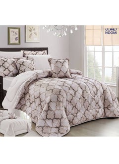 Buy 8-Piece Comforter Set Two-Sided Microfiber Double King Size 240x260 in Saudi Arabia