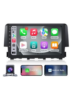 Buy Android Car Stereo For 2015-2021 Honda Civic 4GB RAM Support Apple Carplay Android Auto Wireless QLED Touch Screen Fast Interface Quick Boot AHD Camera Included SIM Card Support Bluetooth in UAE