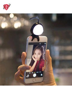 Buy For Smart Phone Self Light with Hook, For iPhone, Galaxy, Huawei, Xiaomi, LG, HTC and Other Smart Phones(Black) in UAE