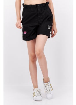 اشتري Women Sportswear Fit Brand Logo Training Short, Black في الامارات