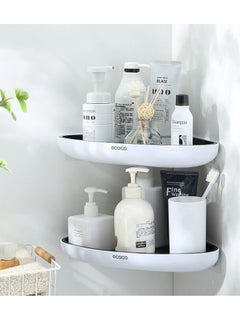 Buy Wall Mounted Shampoo Organizer Bathroom Corner Rack Multi-Purpose Soap Holder in Egypt