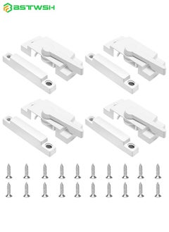 Buy 4 Pack Sash Locks Window Sash Lock with Keeper Diecast Construction Sliding Window Sash Lock Vertical Sliding Sash Lock Hole Center Window Locks for Sliding Windows Double Hung Windows (White) in Saudi Arabia