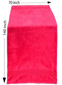 Buy Single Piece Suit Bath Towel 550 GSM 100% Cotton - 70x140 in Saudi Arabia