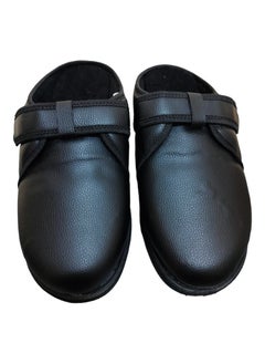 اشتري Medical Soap Leather Shoes For Diabetics - Leather Slippers 41, Black For Unisex في مصر