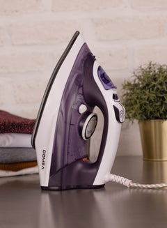 Buy Steam Iron With Adjustable Thermostat | Anti Drip Function, Light Weight With Ceramic Sole Plate, For All Cloth Types, Anti Calc & Auto Clean, Spray & Steam Burst Setting |2200 Watts, 2 Years Warranty in UAE