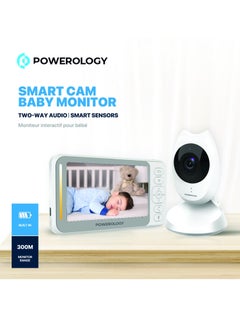 Buy 4.3" HD LCD Display + VGA Camera Baby Monitor - White in UAE