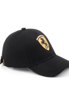 Buy Ferrari Logo Embroidered Adjustable Baseball Caps for Men and Women Hat Travel Cap Car Racing Motor Hat in Saudi Arabia