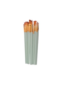 Buy Yalong YL213701-5_YL-17 Set Of 12 Pieces Of Artist Paint Brush With Durable Material, Suitable For School And Home in Egypt