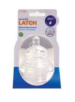 Buy Natural Movement Nipple For Feeding Bottle 120 ml 2 Pieces Set Latch Stage 1 in Saudi Arabia
