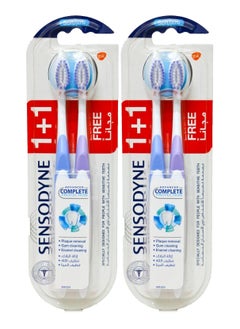 Buy Pack Of 2 Sensodyne Soft Toothbrush 2 Pieces Blue Purple in Saudi Arabia