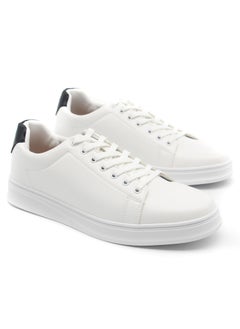 Buy Men Sneakers, Lace-Up Low Top Loafer, Walking Casual Dress Shoes for Men, Comfortable Fashion Sneakers, White Shoes in UAE