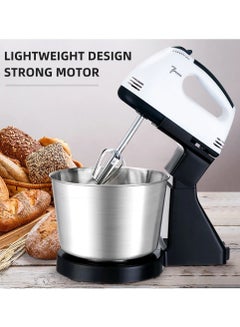Buy Multifunctional Food Mixer Kitchen Electric Mixer Machine With Stand Stainless Steel Dough Hooks And Beating Mixer 7 Speed in UAE