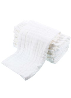 Buy 6 Pack Muslin Cloths for Baby, 20x10 Inch Soft Cotton Muslin Cloths Reusable Facial Cleansing Cloths 6 Layers Burp Cloths Baby Wash Cloth Baby Muslin Pack for Newborn Kid Baby Cleaning(White) in Saudi Arabia