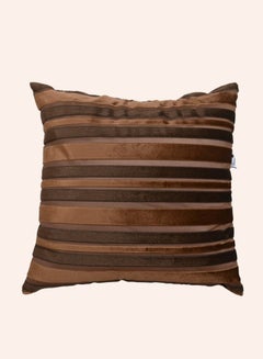 Buy Cushion Cover,45X45 Cm (18X18 inch) 1-Pcs Decorative Throw Pillowcases Without Filler With Beautiful Abstract Art For Sofa Bed Living Room And Couch, Otter Brown in Saudi Arabia
