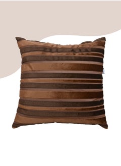 Buy Cushion Cover,45X45 Cm (18X18 inch) 1-Pcs Decorative Throw Pillowcases Without Filler With Beautiful Abstract Art For Sofa Bed Living Room And Couch, Otter Brown in Saudi Arabia