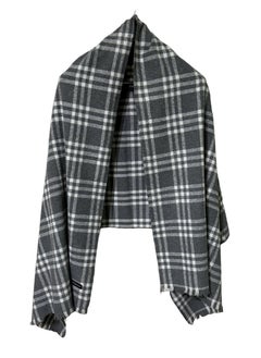 Buy Plaid Check/Carreau/Stripe Pattern Winter Scarf/Shawl/Wrap/Keffiyeh/Headscarf/Blanket For Men & Women - XLarge Size 75x200cm - P01 Grey in Egypt