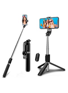 اشتري Selfie Stick Tripod Wireless Remote Control Mini Extendable 4 in 1 Selfie Stick-360° rotation phone stand holder For Vlogging في الامارات