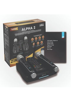 Buy ALPHA 2 Full HD 4K Android Smart Karaoke Player With 2 Digital UHF Keypad Wireless Mic & 26K+ Mixed Language FILIPINO, ENGLISH , INDIAN & RUSSIAN Karaoke Songs Included & Youtube Karaoke in UAE