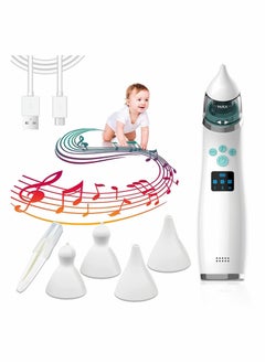 Buy Baby Nasal Aspirator Electric Nose Suction With 4 Silicone Nose Tips For Infants 3 Levels Of Music Soothing Function Rechargeable Portable For Newborns Toddlers Clear Nasal Congestion in Saudi Arabia