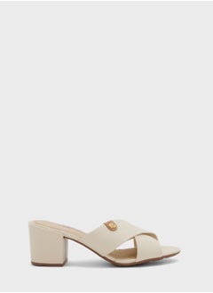 اشتري Cross Strap Mid Heel Sandals في الامارات