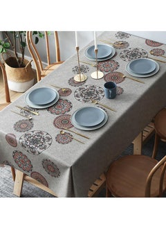 Buy Waterproof, oil resistant, and washable PVC table mat, hotel tablecloth, coffee table cloth, wear-resistant dining tablecloth in UAE