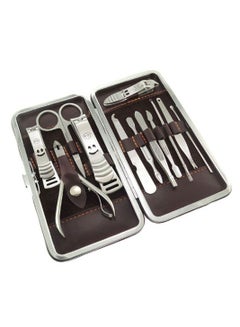 Buy Manicure Set,Arabest Professional Stainless Steel Personal Manicure Kit,12 in 1 silver Nail Care Tools for Men and Women Gift with Case in Saudi Arabia
