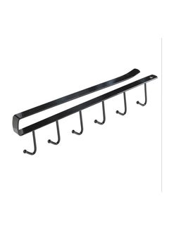 Buy 6 Hooks Hanging Cup Holder Closet Bottom Hanging Rack - Super Strong Durable Easy To Install - Kitchen Cabinet Cup Organizer in Egypt
