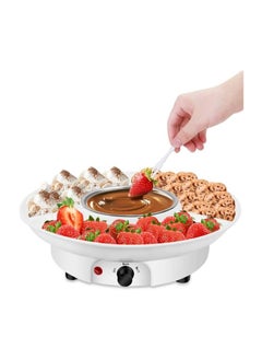 Buy Electric Fondue Pot, Chocolate Fondue Maker, with Temperature Control and Detachable Serving Trays Great, for Dipping Snacks, Bread In Chocolate, Meaningful Birthday Wedding Day Gift, with 2 Forks in UAE