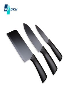 Buy Kitchen Knife Set, 3-piece Kitchen Sharp Knife Set, Non-stick Anti-slip Stainless Steel Chef Knife Set, Fruit Knife, Suitable for Home Use in UAE