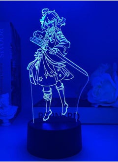 Buy Multicolour 3D Night Light Game Lamp Illusion Light Nightlight Genshin Impact Figure LED Atmosphere Lights for Bedroom Decor Lighting Bedside Lamps Kids Gift Lighting Kaedehara Kazuha in UAE