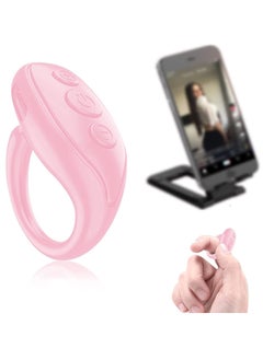 اشتري Video Bluetooth Remote Control, Video Scroll Remote Photograph Page Turner, Mini Video Wireless Scrolling Ring Give a Like, Up and Down Page, Compatible with iPhone, IPad, Android,iOS -Pink في الامارات