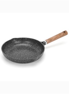 اشتري Fissman Frying Pan Milano Modern Aluminium Non Stick Single Pan For Kitchen L 24x5cm Black في الامارات