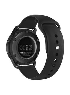 اشتري Sport belt compatible for Gear S3 Frontier/Classic Watch Band 22mm, Soft Silicone Strap Replacement Watch Bands compatible for Samsung Gear S3 and Galaxy Watch 46mm,Black في مصر
