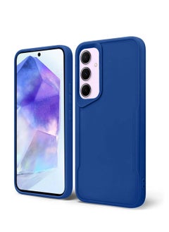 Buy Soft Liquid Silicone Case Cover For Samsung Galaxy A55 5G 2024 Navy Blue in Saudi Arabia