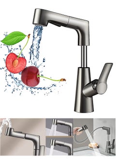 Buy Kitchen Faucet with Pull down Sprayer with Hose 360° Rotatable Faucet Extender Lift and Lower 5cm Splashproof Kitchen Faucets Hot and Cold Double Control Bathroom Basin Faucet in Saudi Arabia