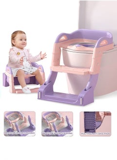 Buy 2 in 1 Kids Potty Training Seat with Anti-Slip Step Ladder, Baby Toddler Toilet Seats for Boys and Girls in Saudi Arabia