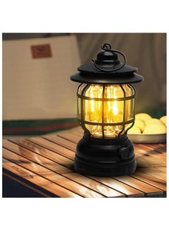Buy Camping Lantern Rechargeable, Lights Battery Operated with Rotating Dimmers, Vintage COB Portable Waterproof Hanging Tent Light, for Hiking, Fishing, Power Cuts, YL01 in Egypt
