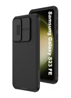 اشتري Samsung Galaxy S23 FE Case Cover with Slide Camera Lens Protection PC Back & TPU Frame Bumper Protection Anti Fingerprint Soft Delicate Touch Designed for Samsung Galaxy S23 FE في الامارات