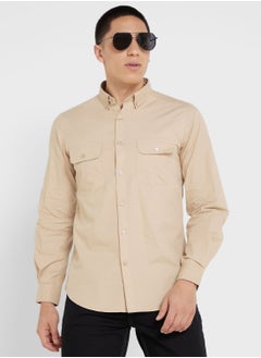 Buy Pure Cotton Casual Double Pocket Shirt in Saudi Arabia