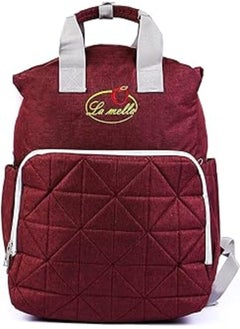 اشتري La mella mother diaper backpack - red-l في مصر