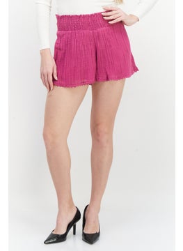 اشتري Women Solid Basic Shorts, Pink في الامارات