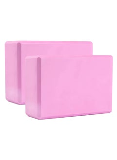 Buy Set of 2 Yoga Blocks EVA Foam High Density Non Slip Yoga Bricks For Meditation Balance Exercise in UAE