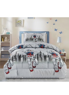 اشتري Elevate Kids' Bedrooms with our Reversible Cartoons Printed 3-Piece Comforter Set في السعودية